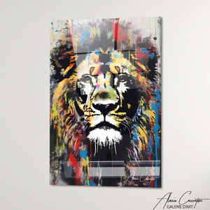 TABLEAU LION GRIS Alessio Cacciatore