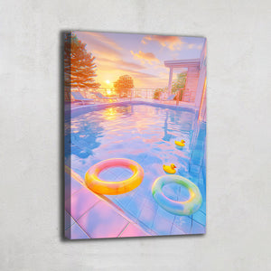 TABLEAU PISCINE COLORÉ