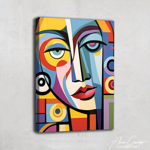 peinture cubisme visage