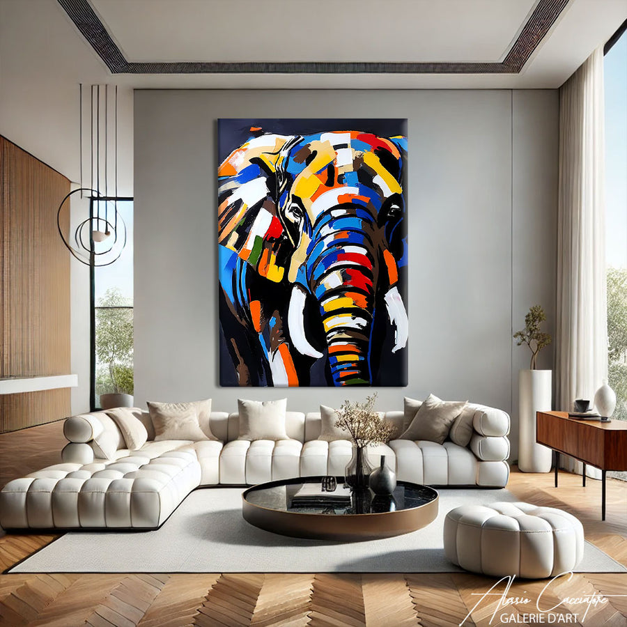 Cadre Éléphant Couleur – mise en situation