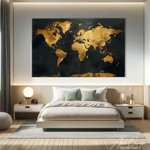 Tableau Salon Carte du Monde