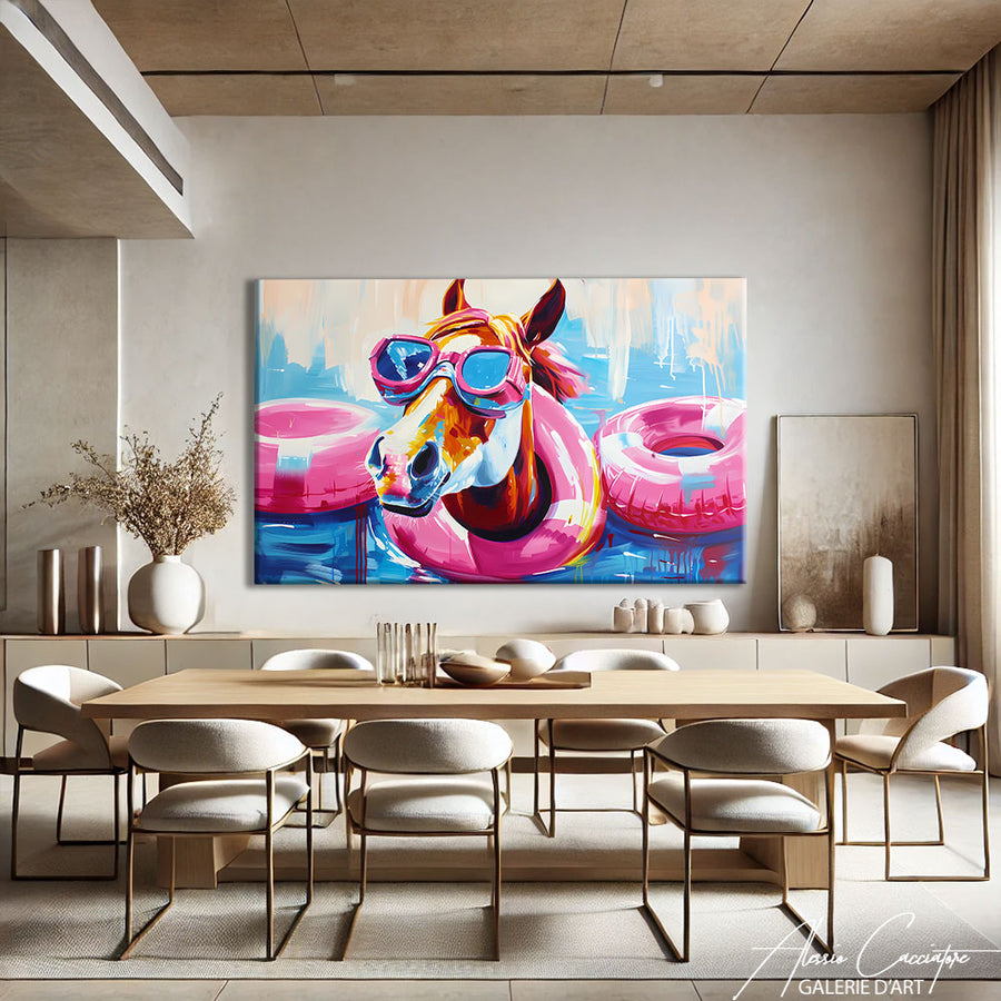 TABLEAU CHEVAL PLAGE – mise en situation