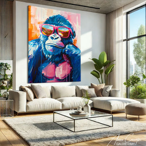 Tableau Gorille Abstrait