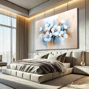 Tableau Peinture Fleur Abstrait