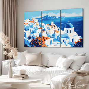 Tableau Triptyque Abstrait Moderne