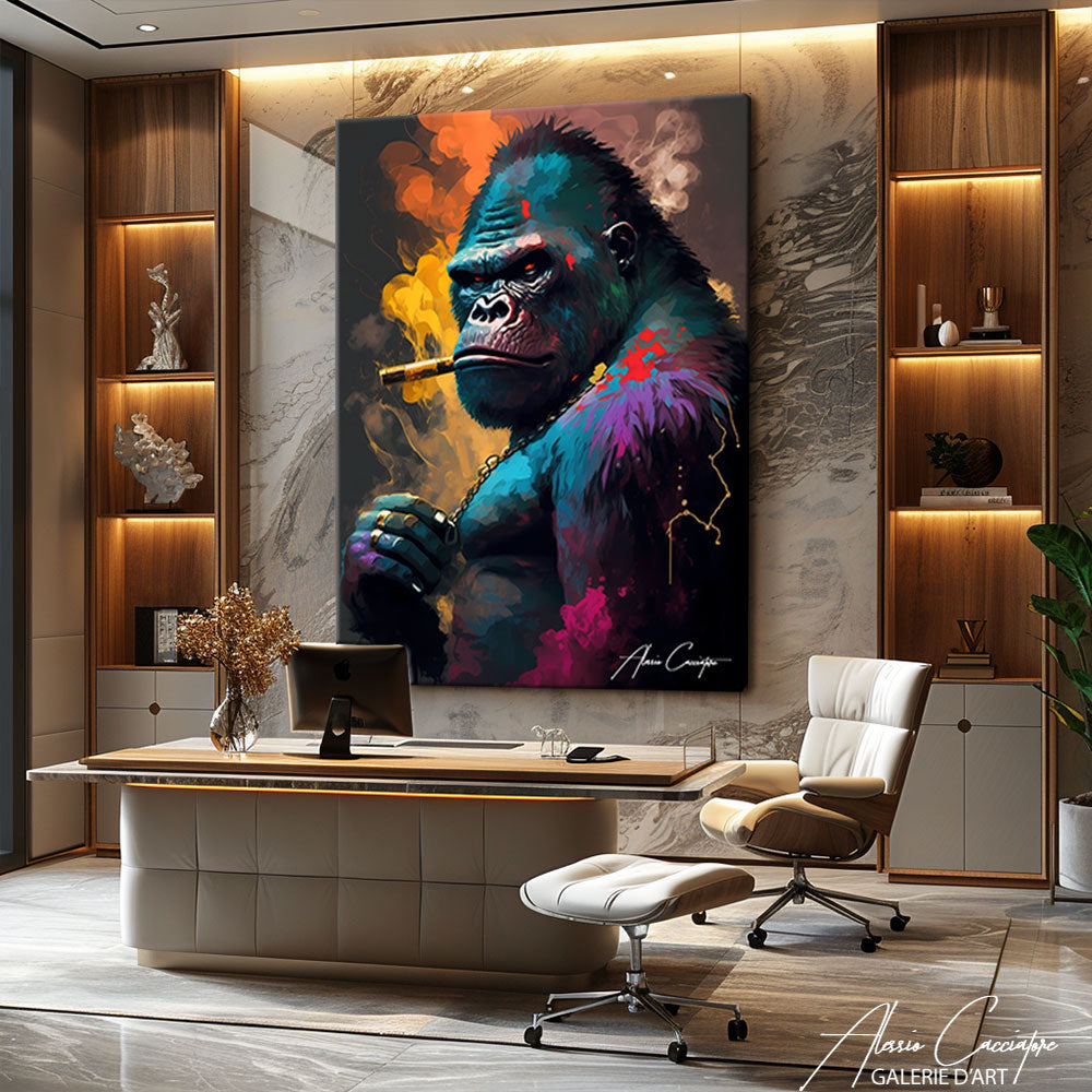 peinture singe pop art