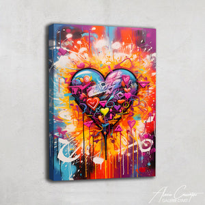 tableau coeur peinture