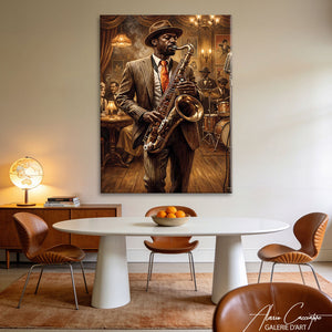 TABLEAU JAZZ MUSICIEN ABSTRAIT Alessio Cacciatore