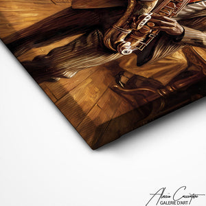 TABLEAU JAZZ MUSICIEN ABSTRAIT Alessio Cacciatore