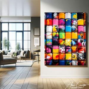 tableau graffiti pop art