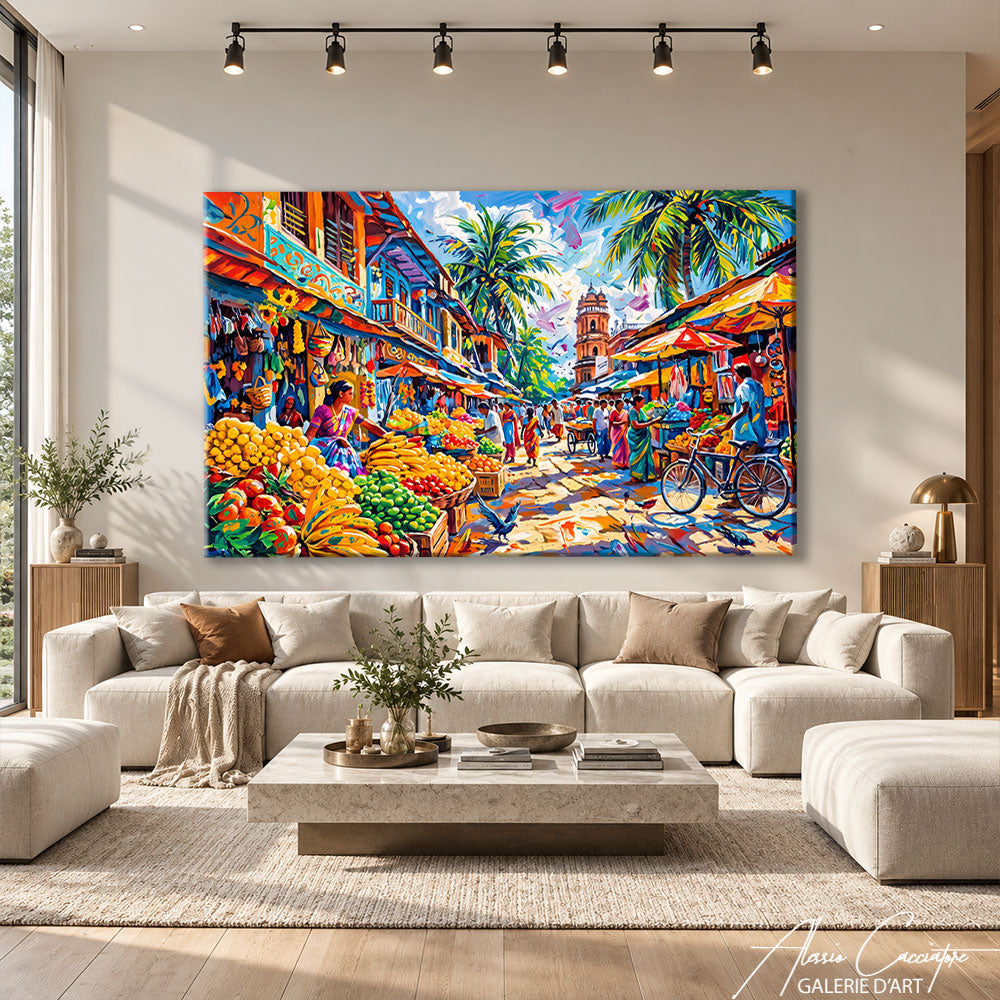 Peinture Marché Africain