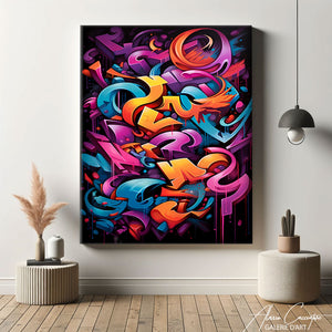 tableau graffiti pop art