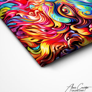 TABLEAU PSYCHÉDÉLIQUE VISAGE Alessio Cacciatore