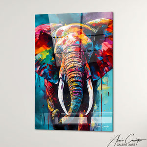 TABLEAU ÉLÉPHANT COLORÉ Alessio Cacciatore