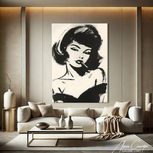 Tableau visage minimaliste