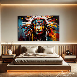 TABLEAU INDIENNE CONTEMPORAIN