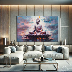 TABLEAU BOUDDHA AQUARELLE