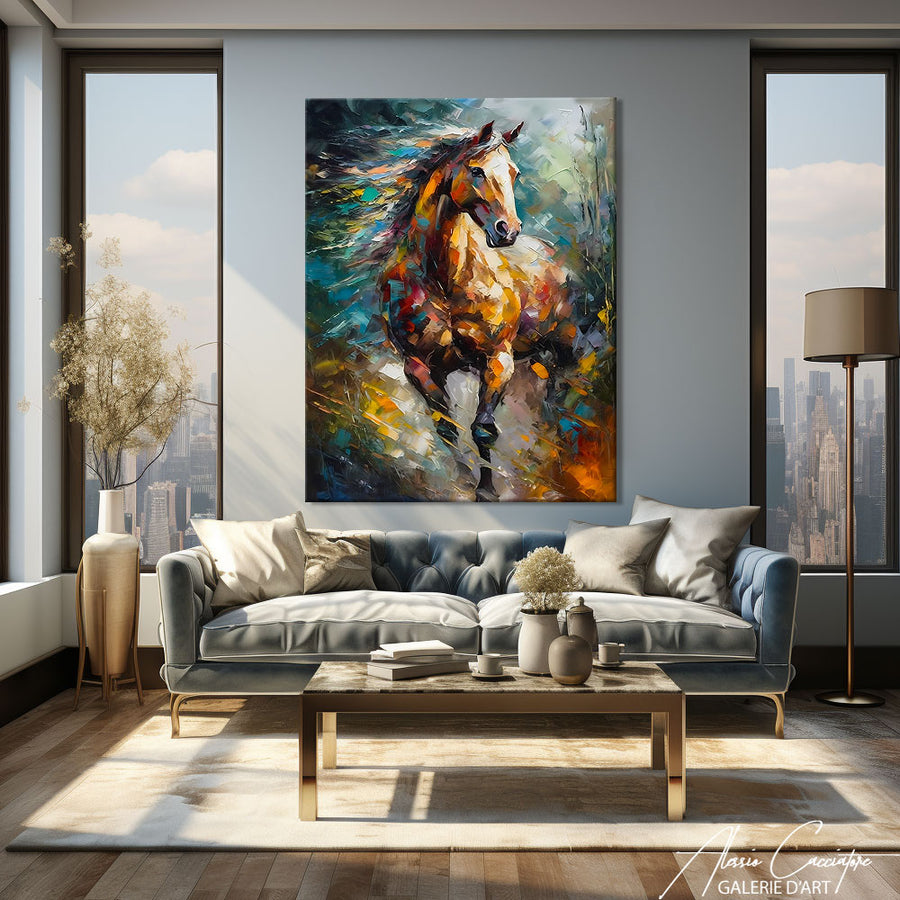 peinture cheval moderne – mise en situation