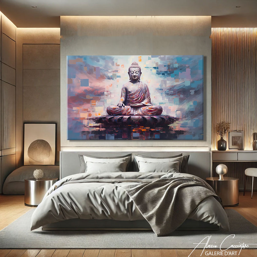 TABLEAU AQUARELLE BOUDDHA
– mise en situation