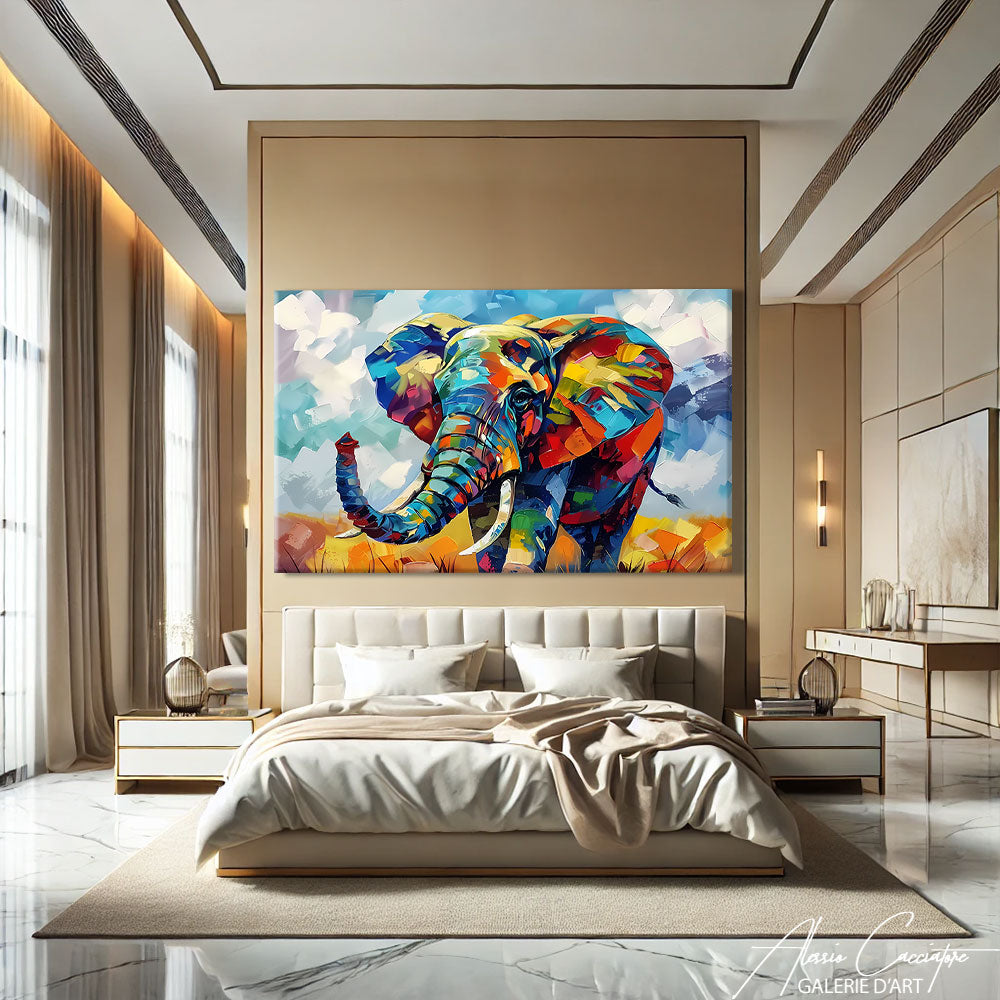 tableau dessin éléphant