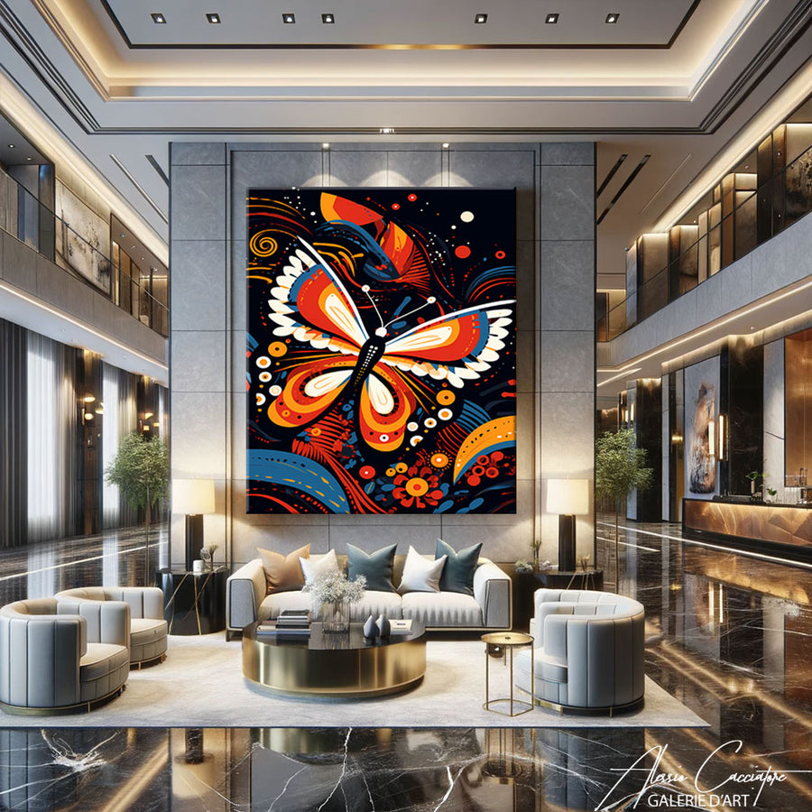 tableau motif papillon – mise en situation