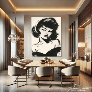 Peinture minimaliste femme