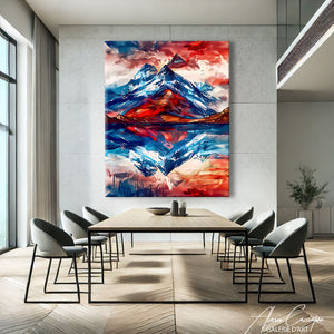 Tableau Peinture Montagne