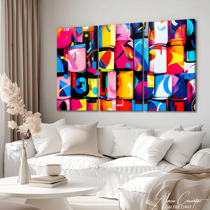 Tableau Triptyque Abtrait