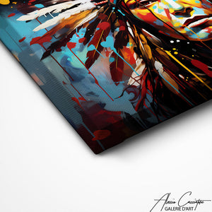 TABLEAU INDIENNE CONTEMPORAIN Alessio Cacciatore
