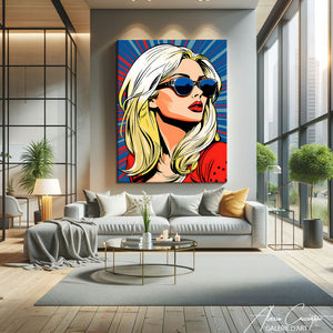 tableau visage femme pop art