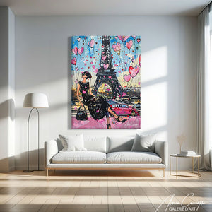 tableau street art femme