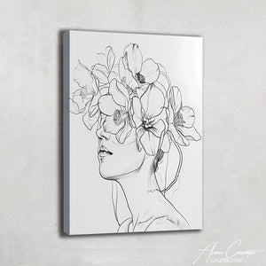 Tableau Visage Minimaliste