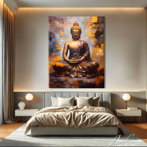 tableau bouddha abstrait