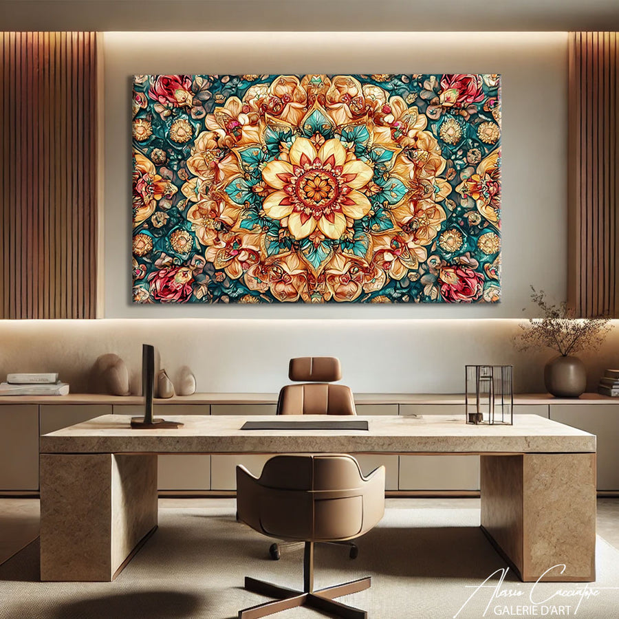 Tableau Mandala Tibétain – mise en situation
