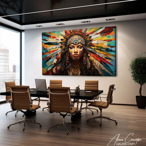 Peinture Indien Visage