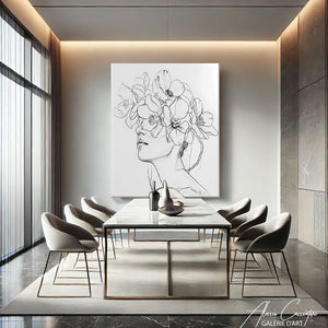 Peinture minimaliste femme