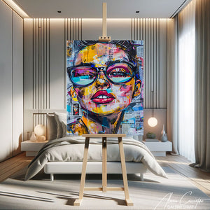 tableau femme street art