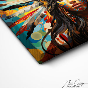 TABLEAU PORTRAIT INDIENNE Alessio Cacciatore