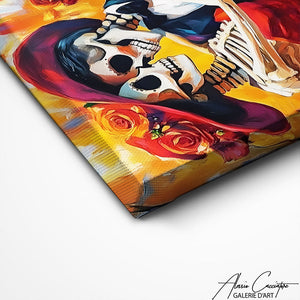 TABLEAU POP ART TÊTE DE MORT AlessioCacciatore