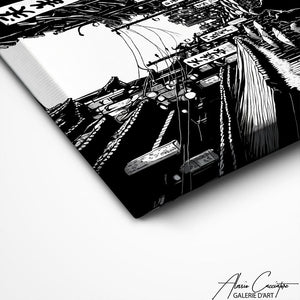 TABLEAU JAPONAIS NOIR ET BLANC Alessio Cacciatore