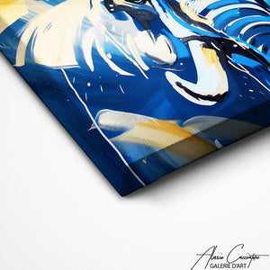 TABLEAU ÉLÉPHANT BLEU Alessio Cacciatore