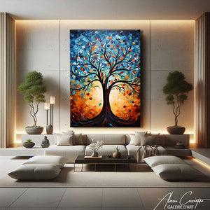 TABLEAU ARBRE DE VIE BLEU Alessio Cacciatore