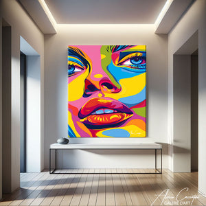 tableau visage pop art