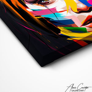 TABLEAU POP ART FOND NOIR Alessio Cacciatore