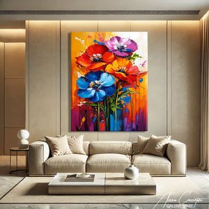 Tableau Moderne Fleur Blanche