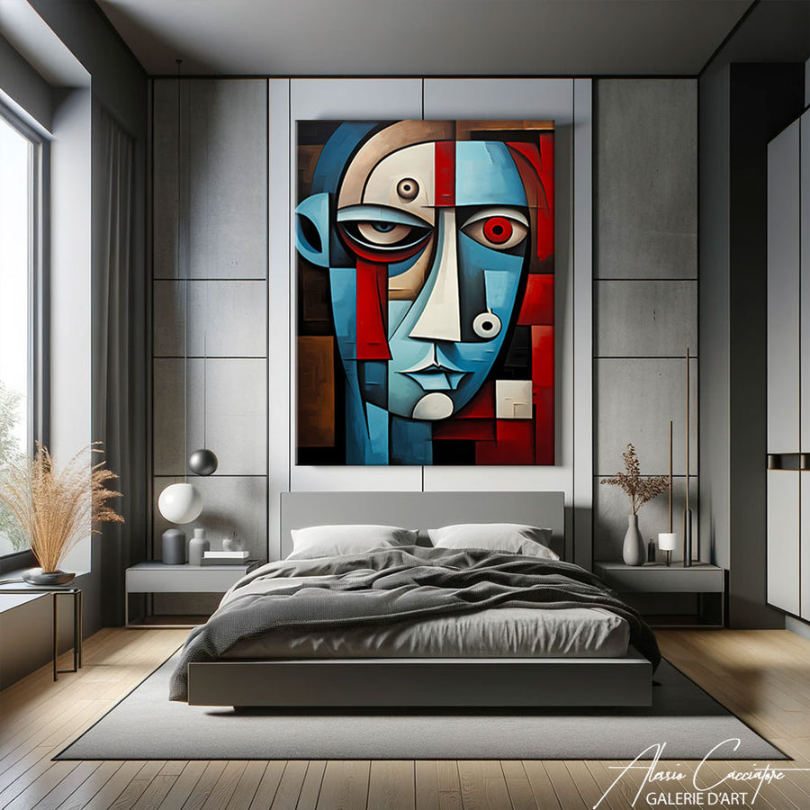 peinture acrylique cubisme – mise en situation