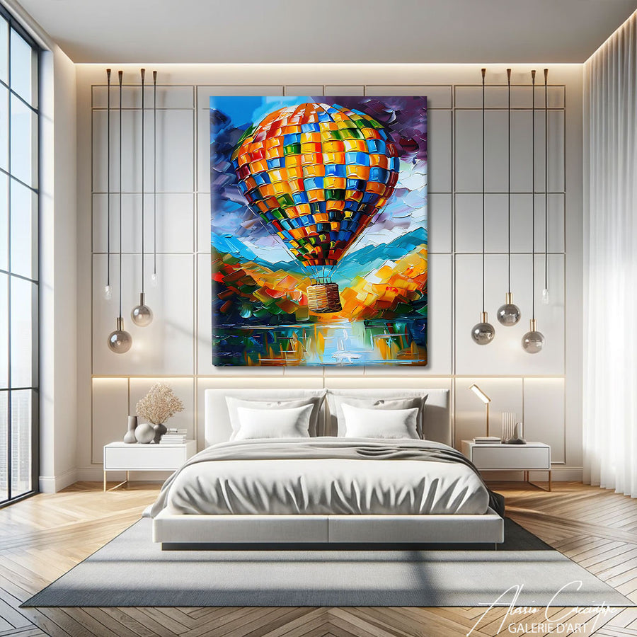 Tableau Contemporain pour Salon – mise en situation