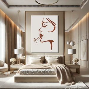 Peinture minimaliste femme