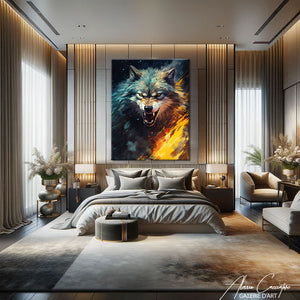 peinture loup garou