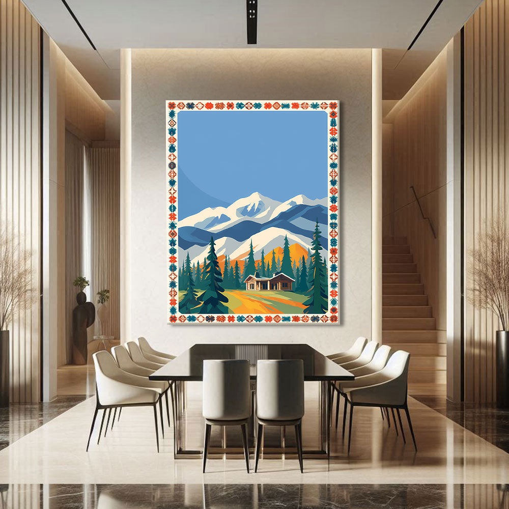 TABLEAU SCANDINAVE GÉOMÉTRIQUE